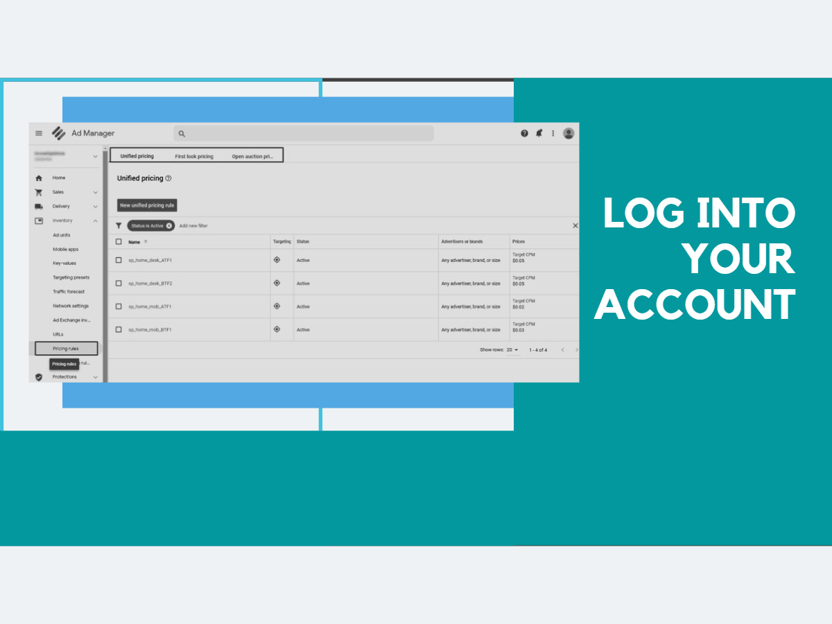 Log into your account