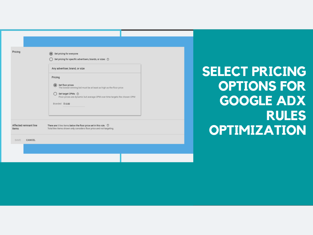 Select pricing options