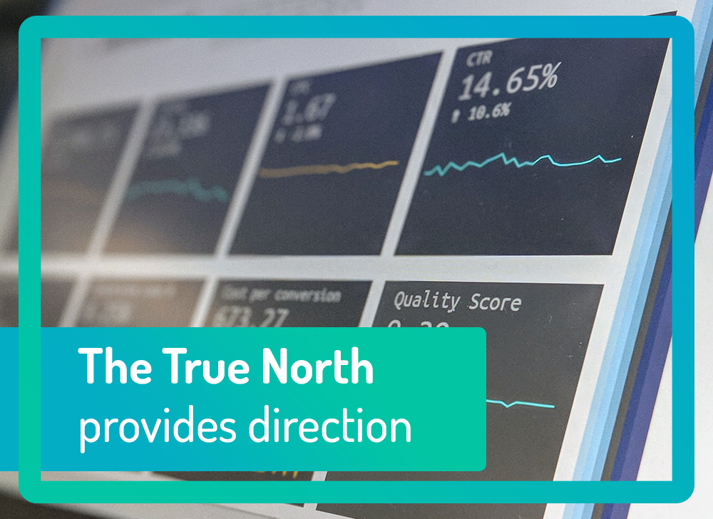 The True North provides direction